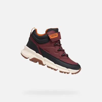 Produktbild von Geox Burgunderrote Jungen-Ankle-Boots Flexyper Plus 32