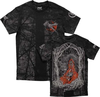 Produktbild von Stay Cold Apparel T-Shirt Herren In The Woods (tree) - Customized Regular T-Shirt (200GSM) schwarz/grau L