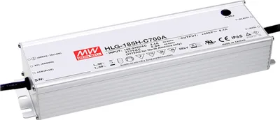 Produktbild von MEANWELL HLG-185H-C1400B, AC-DC LED-Installationsnetzteil, Metallgehäuse, IP65 200,2W 71-143V 1400mA CC dimm.
