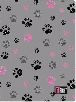 Zdjęcie produktu dla Teczka z gumką A4 szara Paws Paws St.Right Majewski