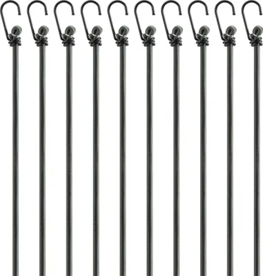 Produktbild von PRETEX 12x Expander Spanngummi mit Haken - Gepäckspanner Spannseil Set für Fahrrad Gepäckträger - Gummispanner Bungee Cord mit Haken - Fahrrad Spanngurt in 4 Längen - Armee Grün