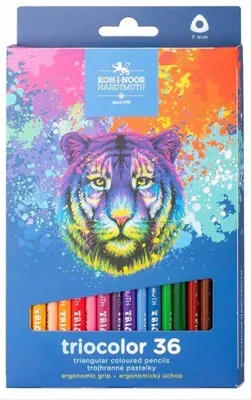 Zdjęcie produktu dla Kredki Triocolor Tygrys 36 kolorów