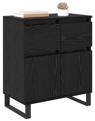 Obrázok produktu pre vidaXL Príborník so zásuvkami čierny dubový vzhľad 60 x 35 x 70 cm
