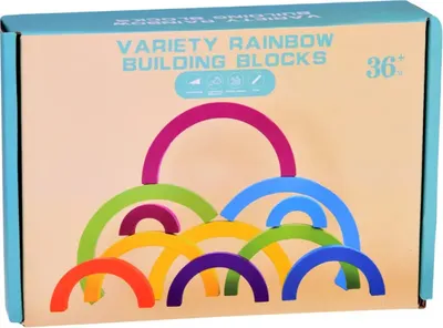 Obrázok produktu pre Drevená Montessori skladačka – farebná dúha Jokomisiada