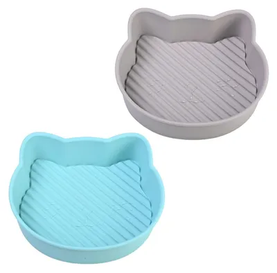 Image de 2 moules en silicone pour friteuse à air, réutilisables, dimensions : 18,8 x 18 x 4,8 cm