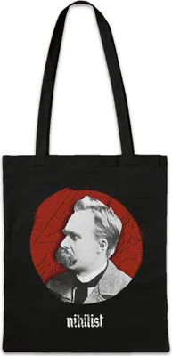 Produktbild von Urban Backwoods Nietzsche Nihilist, Stofftasche, Farbe: Schwarz