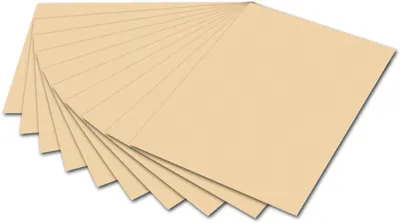 Produktbild von folia 6110 - Fotokarton Chamois, 50 x 70 cm, 300 g/qm, 10 Bogen - zum Basteln und kreativen Gestalten von Karten, Fensterbildern und für Scrapbooking