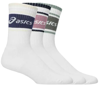 Image de Chaussettes Asics Calcetines ASICS Logo Crew (3 pares) blanco azul rosa verde pour Unisex