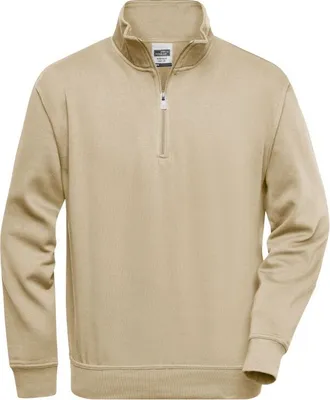 Produktbild von Sweatshirt mit Stehkragen und Reißverschluss stone, Gr. M