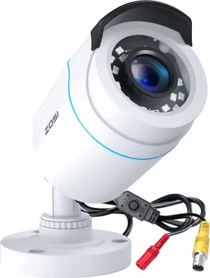 Produktbild von ZOSI 1080P HD Außen Video Überwachungskamera 4-in-1 TVI/CVI/AHD/CVBS 960H CCTV Weiß Kamera mit OSD Menü