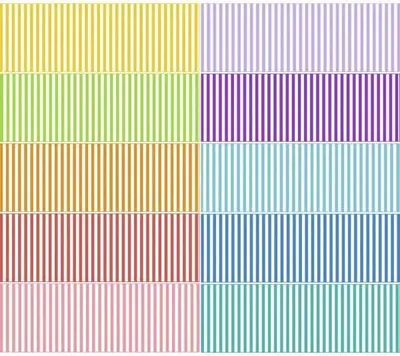 Produktbild von Fotokarton Streifen 'Mini' 300g/qm 49,5x68cm VE=10 Bogen 10 Farben sortiert