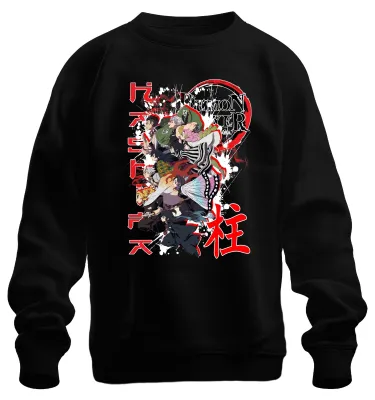 Produktbild von Demon Slayer Kimetsu no Yaiba Anime Charaktere Geschenk Sweatshirt Pullover, Schwarz, S