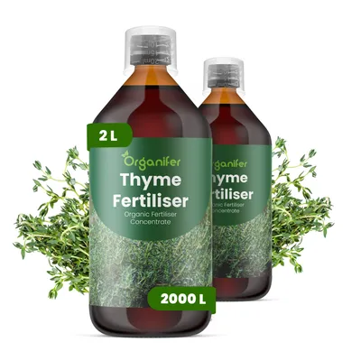 Obrázek produktu pro Tekuté Hnojivo pro Tymian 2x1 L – 2-1-8 NPK – Pro Tymian – Pro Zdravé Rostliny, Silnú Vůňu & Růst Kořenů – Organifer