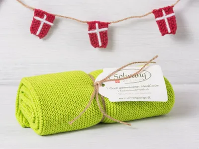 Produktbild von Solwang Küchentuch FRISCHES HELLGRÜN gestrickt Putztuch Geschirrtuch Handtuch