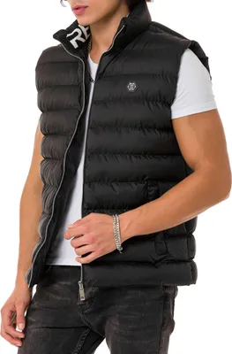 Produktbild von Red Bridge Herren Weste mit Stehkragen Big Bubble Zipper Collar Print
