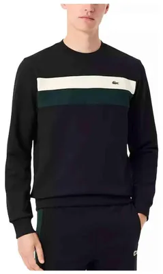 Produktbild von Sweatshirt Lacoste Sudadera Lacoste Colour-Block Fleece  verde blanco für Herren