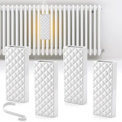 Imagen del producto de Humidificador cerámico para radiadores, con 4 piezas y ganchos en forma de "S"