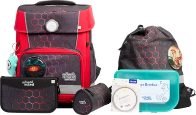 Produktbild von School Mood Schulranzenset 7-tlg. Champion Pro Mika Drache