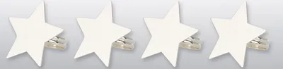 Produktbild von Serviettenring-Garnitur 4-tlg. Sterne versilbert 5,0 x 5,0cm  D 3,5cm