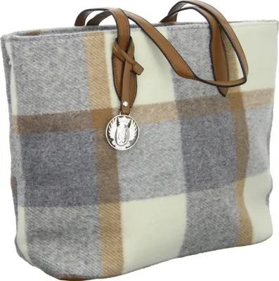 Produktbild von Graue Henkeltasche Shopper 41x28x12 cm mit verstellbarem Schulterriemen