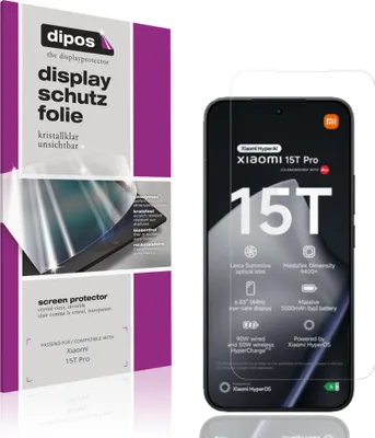 Image de 4x Film de protection d'écran pour Xiaomi 15T Pro protecteur clair dipos