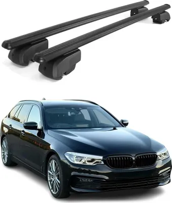 Produktbild von Dachträger Gepäckträger für BMW 5er G31 Touring 2017-2023 ABE Alu Schwarz 2x