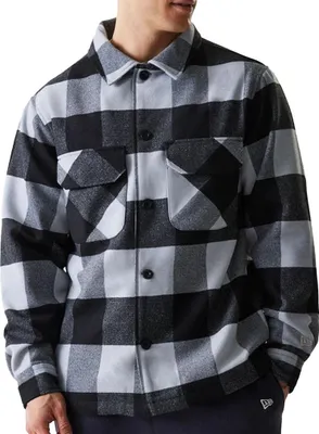 Immagine prodotto di New Era Checked Shacket Hemdjacke nero/bianco XL