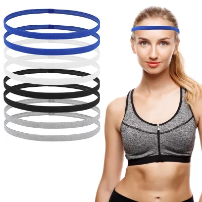 Obrázek produktu pro 8 kusů dětských čelenek, dámská sportovní čelenka, elastická čelenka, protiskluzová