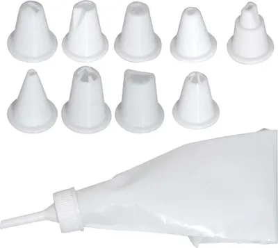 Image de Set de décoration de gâteaux Douille de pâtissier + douilles 10 pièces.