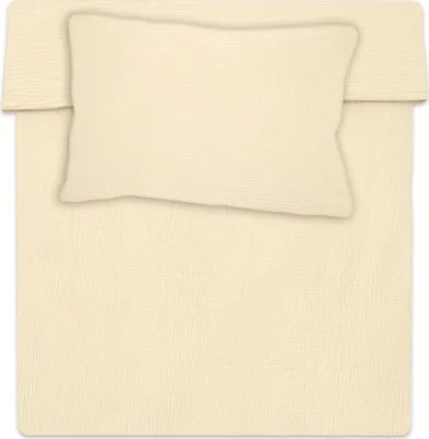 Produktbild von Musselin Kinderbettwäsche 90x120 cm Bettbezug Kissenbezug 40x60 Hellbeige