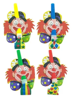 Produktbild von 4 Papstar Partyrüssel Clowngesicht 18649
