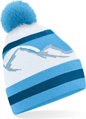 Zdjęcie produktu dla Beechfield B395R | Mountain Peaks Pom Pom Beanie - Kolor: Glacier Peaks - Rozmiar: Jeden rozmiar