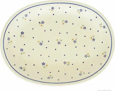Produktbild von Original Bunzlauer Keramik Servierplatte Platte Teller oval 29,1x22,1x2,8 cm Design 111
