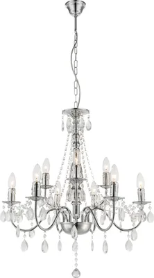 Produktbild von Globo Lighting Luster Metall verchromt, 9x E14
