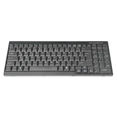 Produktbild von Digitus Tastatur passend für TFT-Konsolen, türkisches Layout, Volle Größe (100%), Kabelgebunden, Schwarz