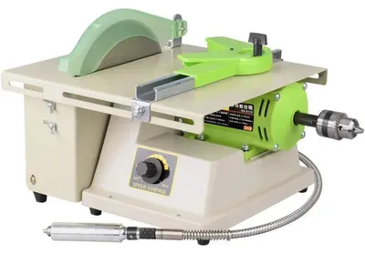 Produktbild von Schmuck- und Steinpolierer - Tisch-Poliermaschine/Schleifer - Leistung 1380 W - Drehzahl 7000 U/min - Scheiben 70 mm - Spannung 220 V - EU-Stecker - Braun