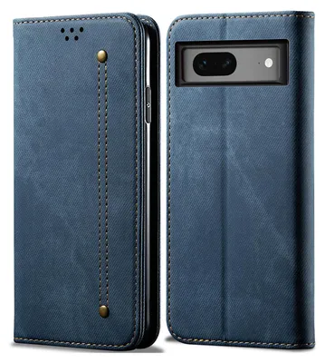 Produktbild von Google Pixel 7 Hülle, Leder Brieftasche Flip Bookstyle Schutzhülle mit Standfunktion für Google Pixel 7 Blau