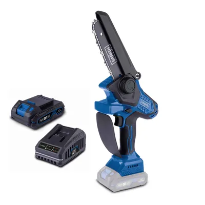 Produktbild von Scheppach Akku-Gehölzschneider BC-PS150-X | 6‘‘ ProCut-Schwert | 6,8 m/s |  20V | Brushless | 150mm Schnittstärke | inkl. 2Ah Akku + 2,4A Ladegerät