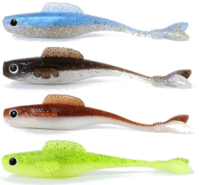 Produktbild von Lurejunks Huddsher 11,5cm - 4 Gummifische, Farbe:Poison