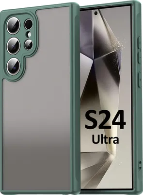 Produktbild von Handyhülle für Samsung Galaxy S24 Ultra Matt Stoßfest Schutzhülle Back cover in Grün