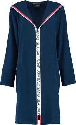 Produktbild von Cawö Damen-Kurzmantel mit Kapuze und Reißverschluss und extraleicht Uni Farbe navy Größe M