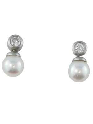 Produktbild von MIAMAR 0903173 Damen Ohrstecker 14 Karat (585) Weißgold Silber weiß