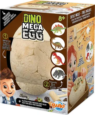 Obrázok produktu pre Buki Dino Mega Egg, Egg, paleontológia, 8 rok / roky, Viacfarebný