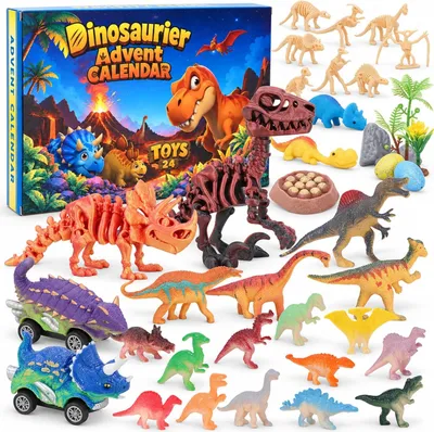 Imagen del producto de Calendario de Adviento de dinosaurios - Calendario de cuenta regresiva de 24 días - Variedad 3
