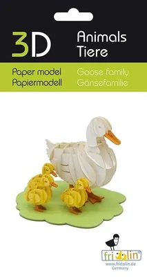 Produktbild von Fridolin 11739 3D-Modell Bastelset Gänsefamilie