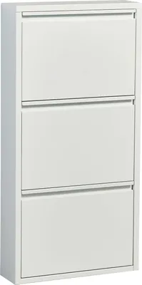 Produktbild von Schuhkipper BERT mit 3 Fächern, Kippfunktion, Weiß, 51 cm breit, 104 cm hoch
