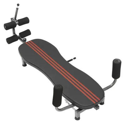 Produktbild von Inversion Table Rückentrainer - Schwerlast Dekompressionsbank - Manuelle Rücken- und Nackentraktion - Für Zuhause und Entspannung - Schwarz Rot