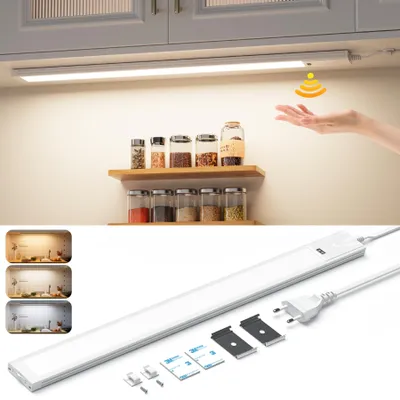 Image de Lampe sous-meuble de cuisine LED de 41 cm avec détecteur de mouvement et fonction de variation d'intensité