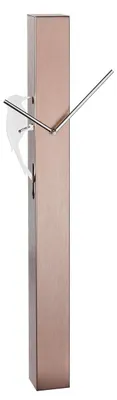Pendelwanduhr Picus, roségold, Aluminium, 65,3 cm, mit Specht
