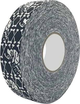 Productafbeelding van 2,5 cm x 25 meter beschermtape voor hockey, sporttape voor badminton en rackets, antislip gripfolie met skeletdesign, hockeysticktape